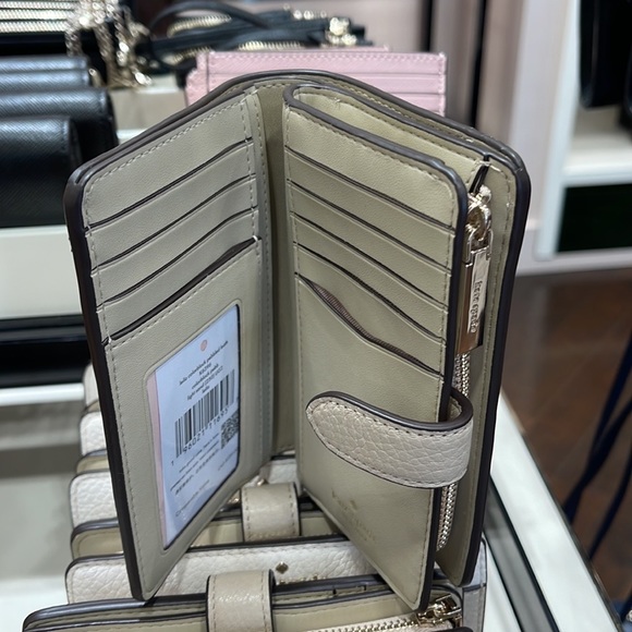 Kate Spade Leila Medium Compact Bifold Wallet 
Light Sand Multi - Picture 13 of 16